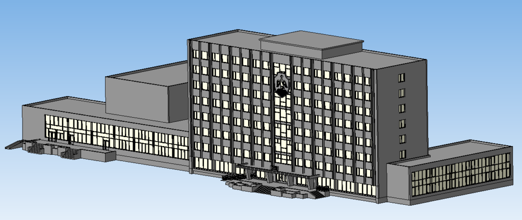 3D макет здания администрации города Орска