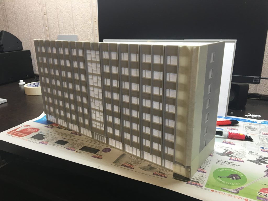 3D печать макета администрации города Орска