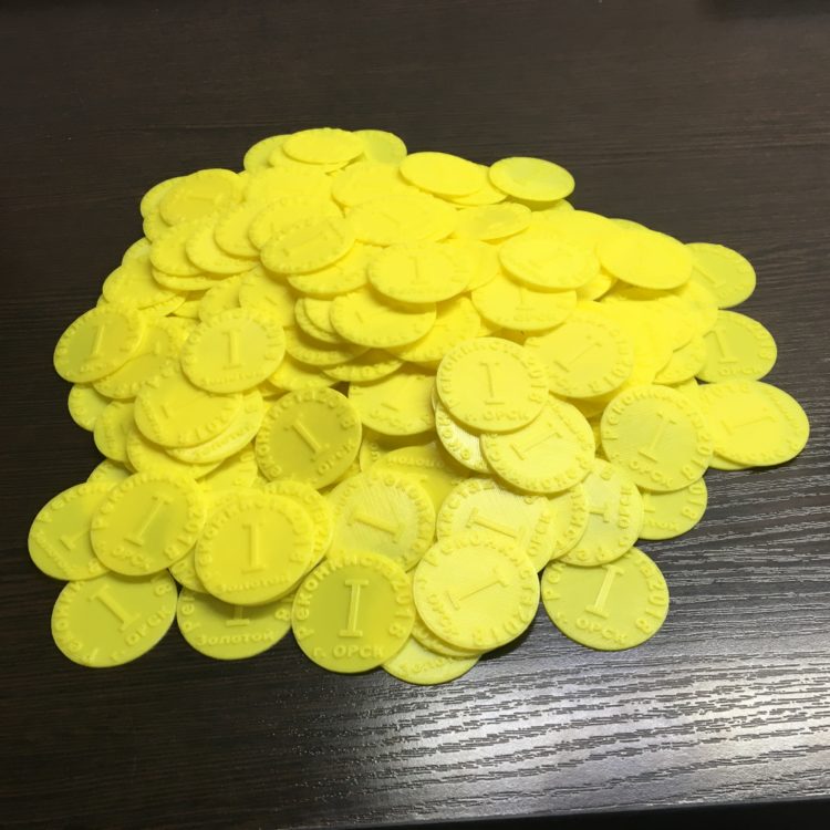 3D печать партии игровых монет Реконкиста