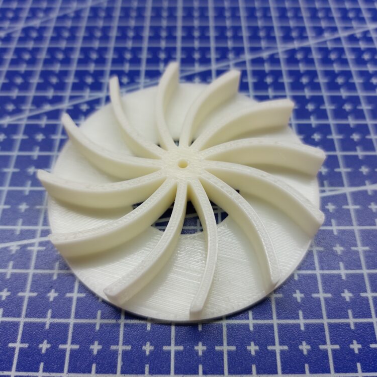3D печать крыльчатки воздушного электронасоса